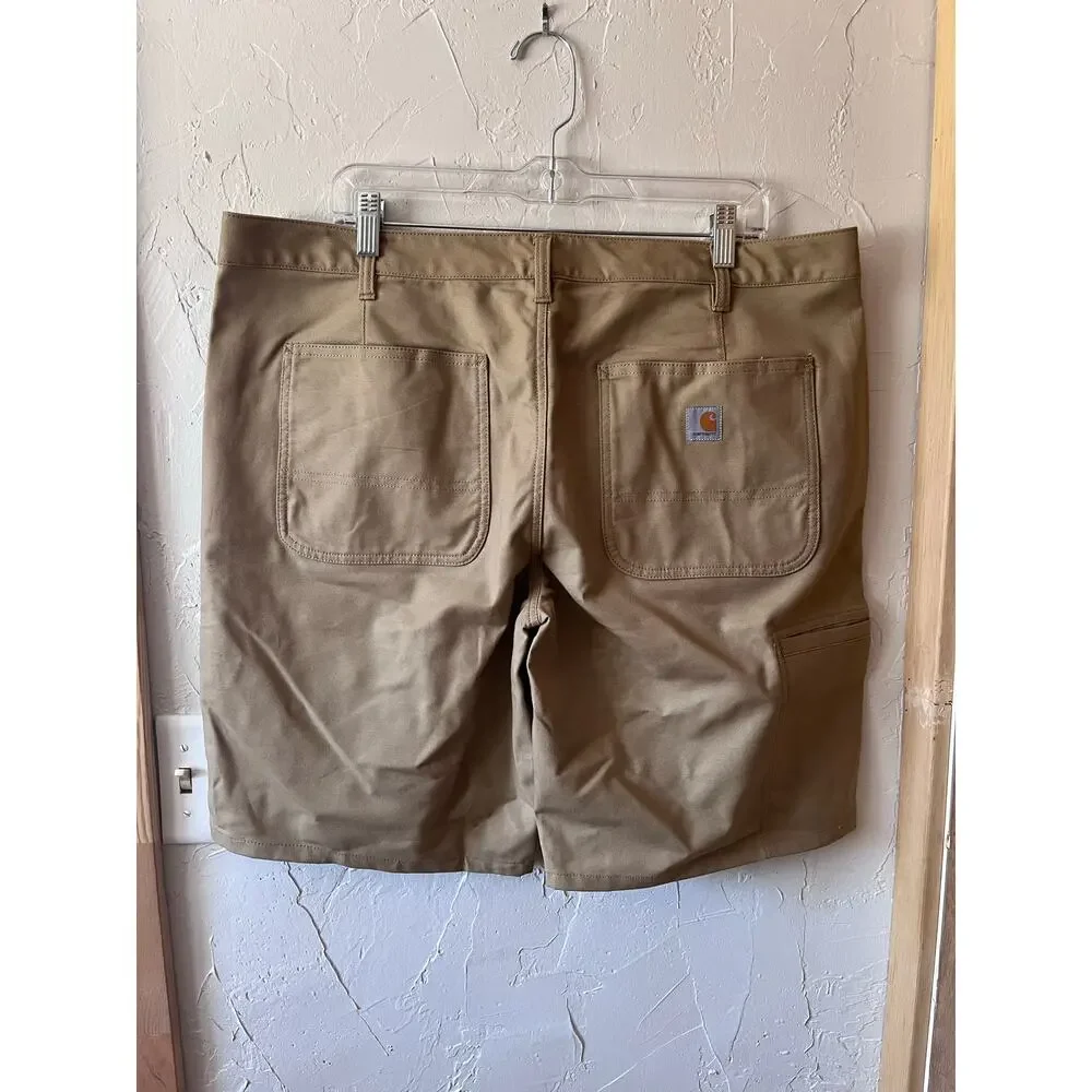 Carhartt Women’s 18W Plus Size Khaki Workwear Shorts‎ NWT Relaxed Fit Utility - Picture 3 of 4
